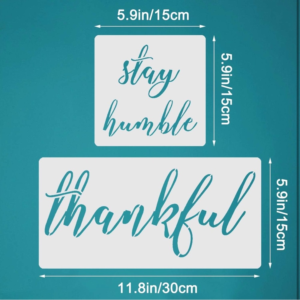 New 12 Phrase Stencils in Two Sizes for Motivation, Inspiration Back to School - Picture 3 of 7
